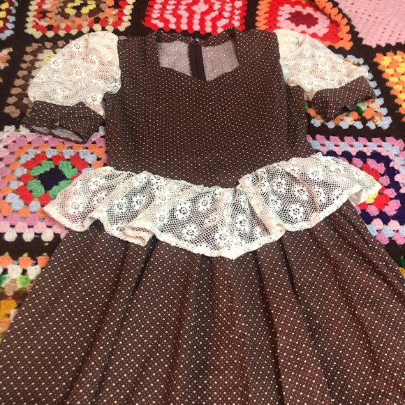 1960 Gunne Sax Style Poof Sleeve Dress - Picture 3 of 8